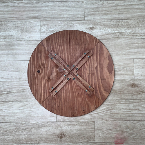 1台限定【おしゃれ十字継ぎはぎ円卓☆ダイニング☆サイドテーブル