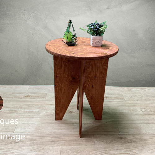 【ハンドメイド】木工プランタースタンドと小テーブル