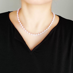 卒入学式、結婚式など..ハレノヒに《2点Set＊ピアス＆ネックレス》Two colors pearl/Pink 4枚目の画像