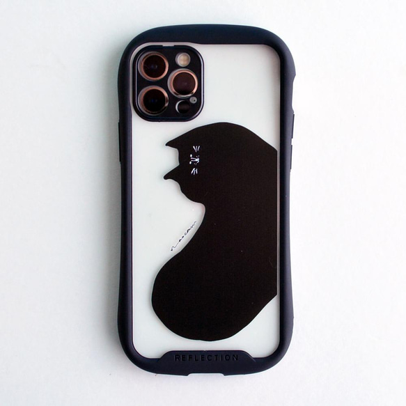 【iphone15対応】まったり黒猫 iphoneクリアグリップケース 10枚目の画像