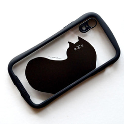 【iphone15対応】まったり黒猫 iphoneクリアグリップケース 19枚目の画像