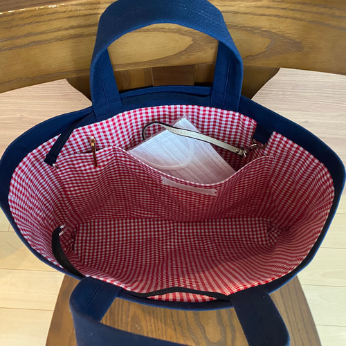 ス*ル様 ファミリア　レッスンバッグ　バッグ　赤チェック　bag お受験　受験 受注生産】入学入園5点セット ♡赤チェック♡ レッスンバッグ