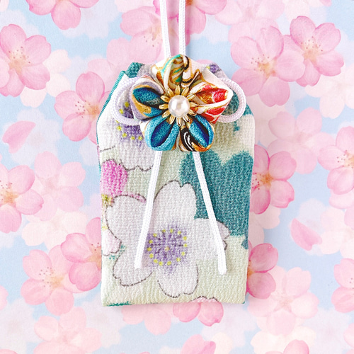 浅葱桜）元巫女が作る桜のお守り袋 その他雑貨 花守堂 通販 13430739