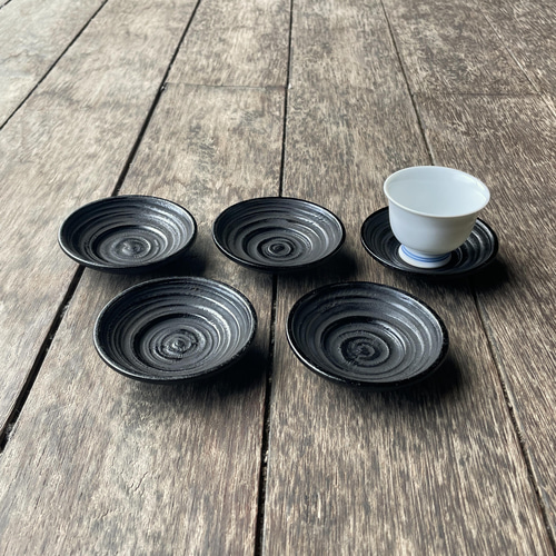 茶托 桟俵象谷塗 φ7.5cm【香川漆器/87.5】 小皿 87.5(ハチジュウナナ