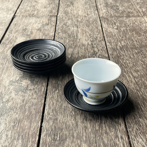 茶托 桟俵象谷塗 φ9cm 【香川漆器/87.5】 小皿 87.5(ハチジュウナナ
