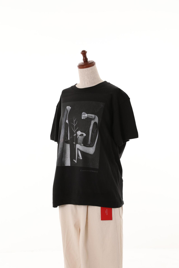 Gakuto Tkahashi  【conversation 】Organic cotton Tshirt-BK 2枚目の画像