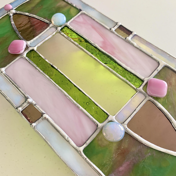 玻璃紙巾盒“粉紅花園” 第5張的照片