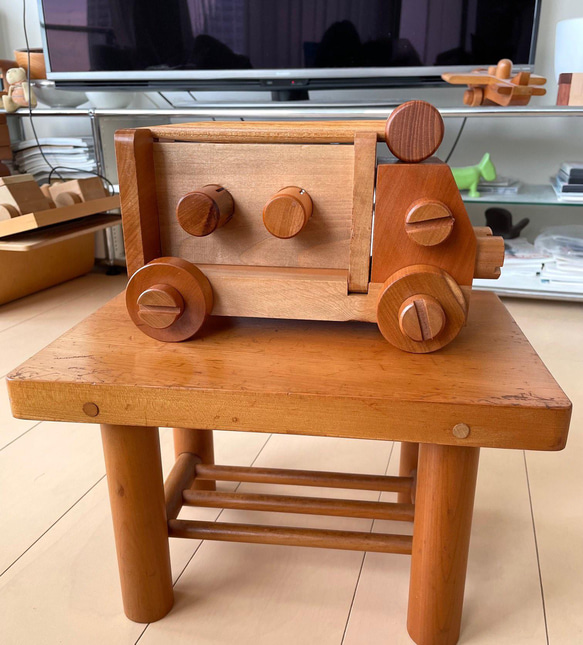 トンカチぐるま（岩手県産カツラ材）アトリエ保管ヴィンテージ品