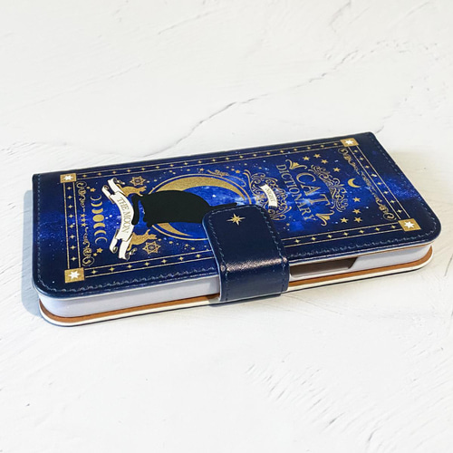 猫の魔導書 〜THE MOONLIGHT CAT〜 手帳型 iPhoneケース