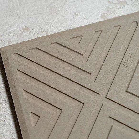 【正方形×国産タイル】おしゃれな手作りタイル表札｜Fika チャコール 返品