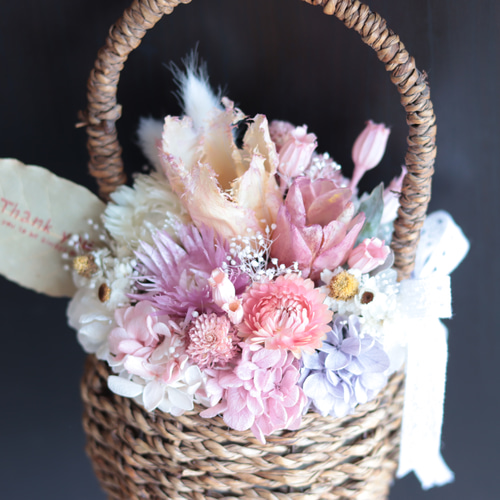 ありがとう」を伝えるフラワーバスケット～ピオニー～＊クリアケース