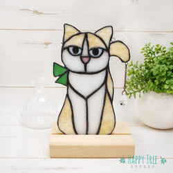 (手づくり)\"凝視な茶トラ\"猫と花の蝶のタペストリー　壁掛け絵画ねこハンドメイド 000000009569-01-m.jpg?t=