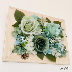 ウォールグリーン ～green roses～ 24cm×30cm ※光触媒加工※ 5枚目の画像