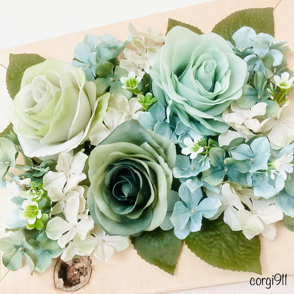 ウォールグリーン ～green roses～ 24cm×30cm ※光触媒加工※ 8枚目の画像