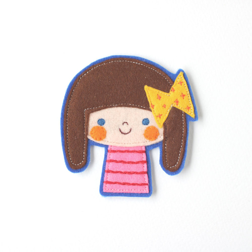 入園入学2025＊選べ女の子 フルーツの大きいフェルトワッペン 名入れ