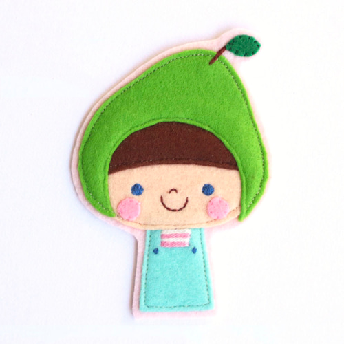 入園入学2025＊選べ女の子 フルーツの大きいフェルトワッペン 名入れ