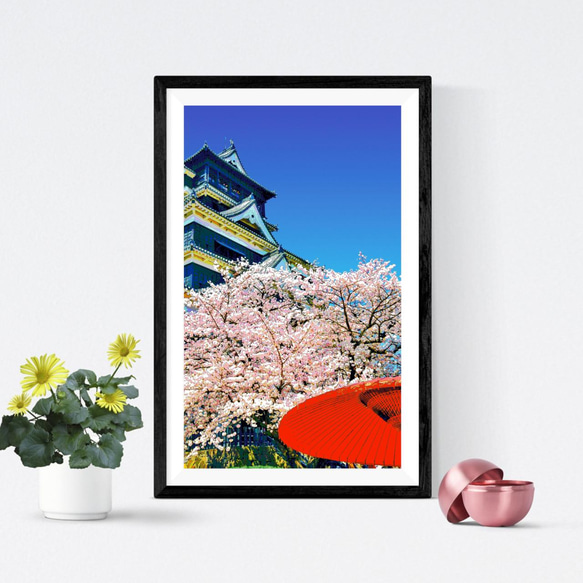 【アートポスター】春の熊本城（作品No.316） 1枚目の画像