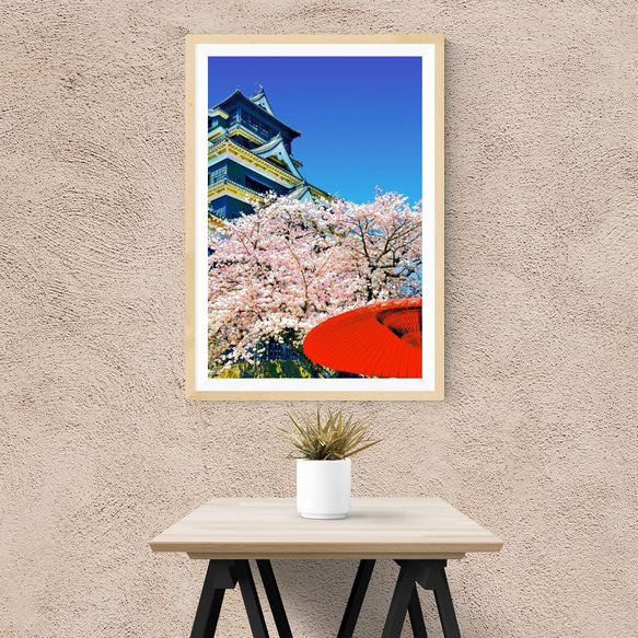 【アートポスター】春の熊本城（作品No.316） 2枚目の画像