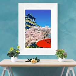 【アートポスター】春の熊本城（作品No.316） 3枚目の画像