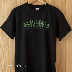 ［着る山菜］こごめTシャツ（ブラック） 1枚目の画像