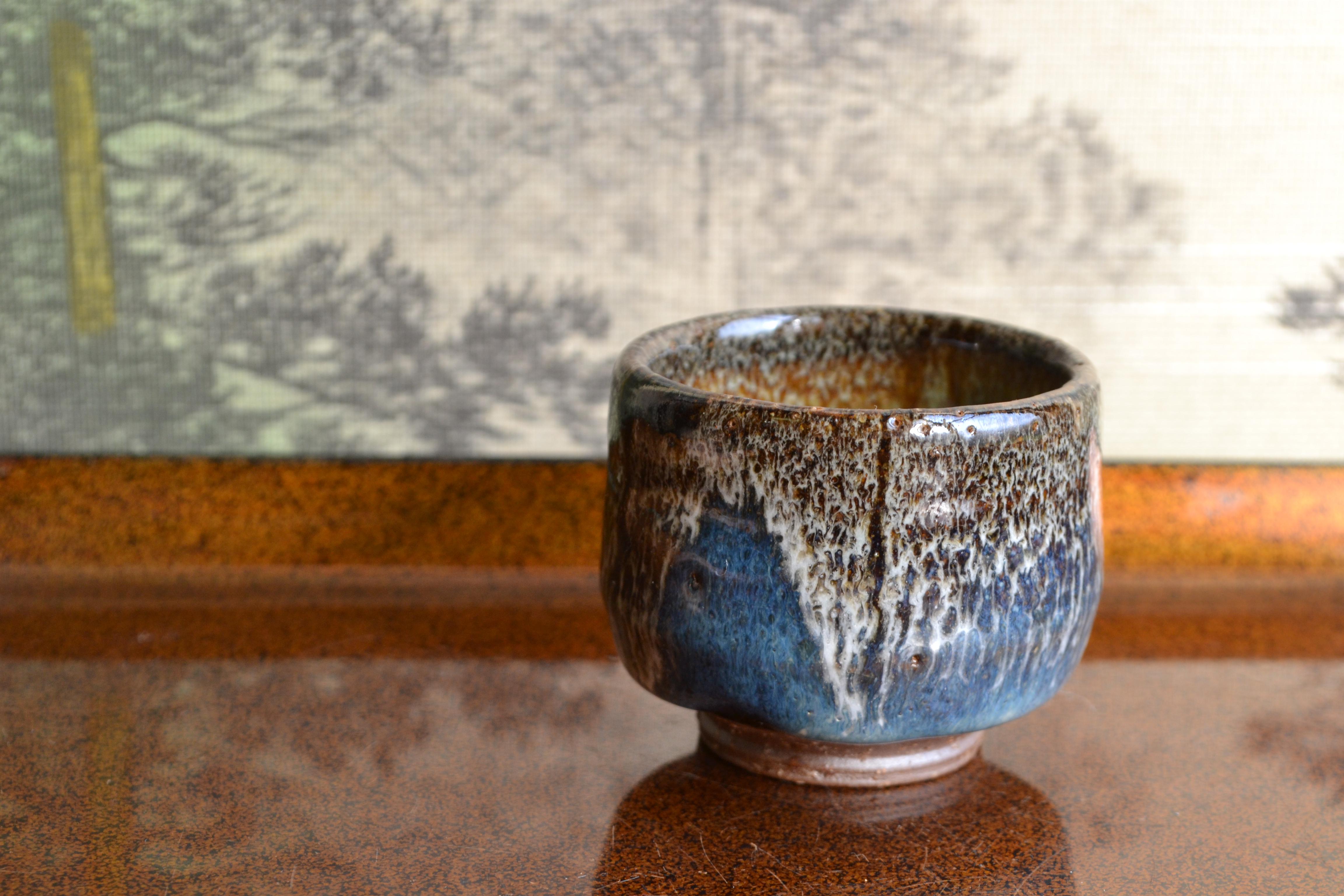 古萩焼　ぐい呑み　I38-2