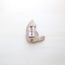 春の新作【春ねこブローチ】(さくら)オートクチュール刺繍ブローチ　(桜ハンドメイド2022) 9枚目の画像