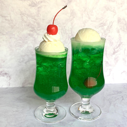 クリームソーダ緑(アイスがちょっと溶けてる) 少し小さめ　680ｇ　食品サンプル　業務用 4枚目の画像