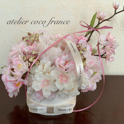 【再販】⭐︎ParisのフラワーBox⭐︎満開で咲き続ける5種類の桜のフラワーBox *ギフト♡母の日にも（光触媒） 7枚目の画像