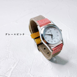革とともに時間を育んでいく　アンティークなシンプル腕時計　見やすい文字盤(AW220215) 9枚目の画像