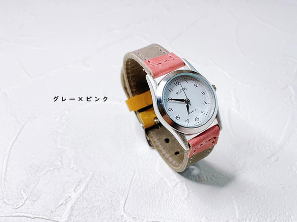 一款簡單的古董腕錶，採用皮革製成，錶盤易於讀取 (AW220215) 第9張的照片