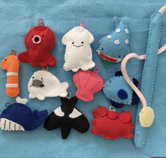 フェルトおさかなつりハンドメイド魚釣り