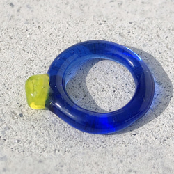 ガラスリング　ガラスの指輪　ガラスアクセサリー 4枚目の画像