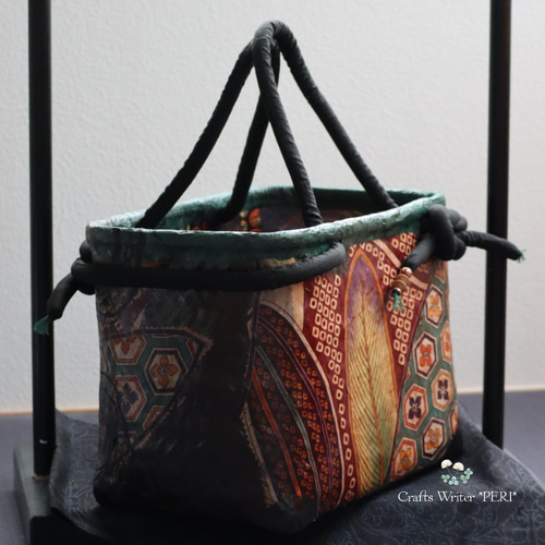 ⭐️新作⭐️ボタニカル一閑張りバッグ⭐️ かごバッグ 工芸作家 *peri  