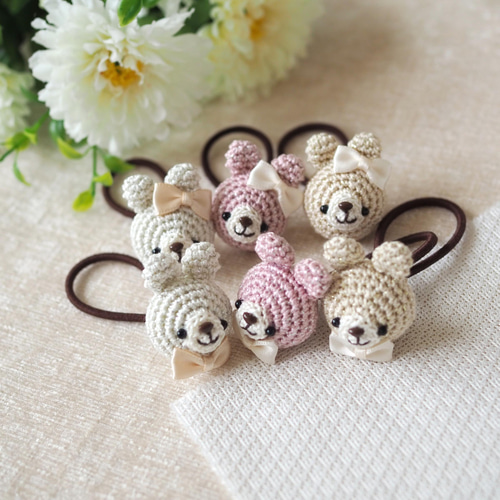 編みぐるみ♡動物さん達のヘアゴム - ハンドメイド雑貨CROCHET