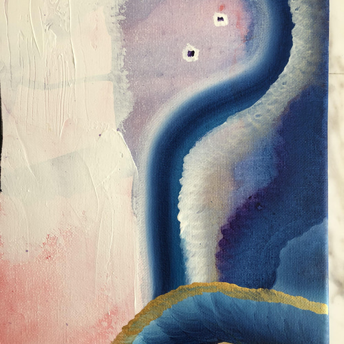 生殖」アクリル画 絵画 キャンバス インテリア 飾り物 絵画 れのん 