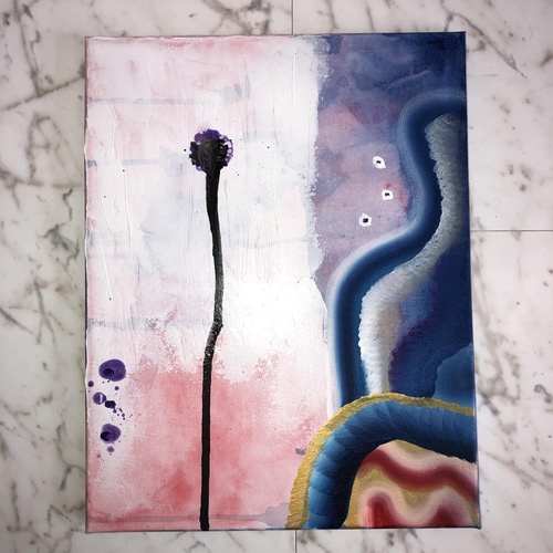 生殖」アクリル画 絵画 キャンバス インテリア 飾り物 絵画 れのん 