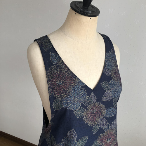 着物リメイク 紬のエプロンドレス エプロン Sewingroom Reico 通販