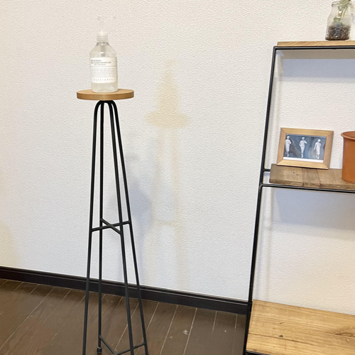 アルコールスプレースタンド｜玄関 店舗 カフェ スリム アイアン