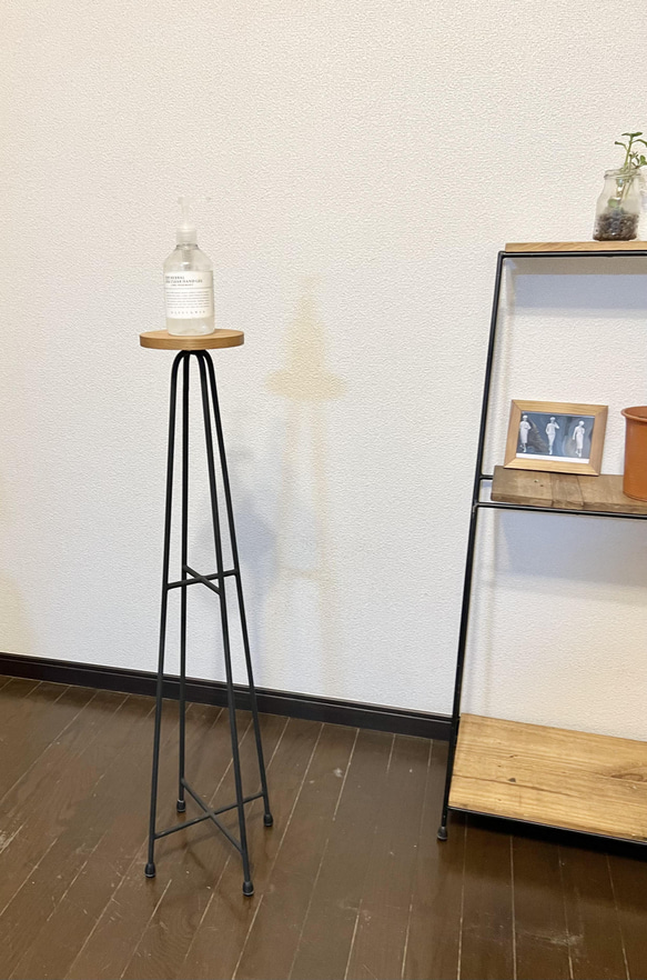 アルコールスプレースタンド｜玄関 店舗 カフェ スリム アイアン