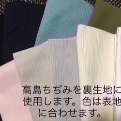 【新・猫柄✨】にゃんこの行列〜青系(柄物⑤-11-2)綿100％  サイズ・裏地選択可 6枚目の画像