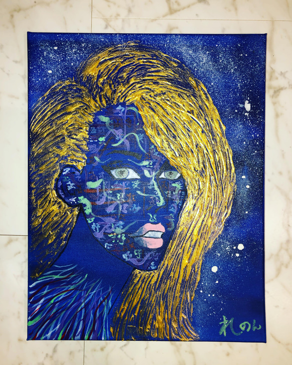 psychedelic woman」アクリル画 絵画 インテリア 飾り物 アート 