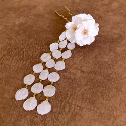 【受注制作】Everpink Sakura.　本物のお花　満開桜の花びら揺れる髪飾り ヘッドドレス　かんざし　しだれ 16枚目の画像