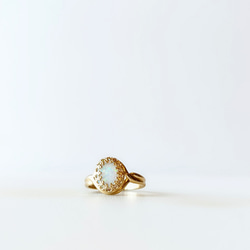 京都オパールリング　オパールリング　天然石　天然石リング　フリーサイズリング　指輪　リング　ジュエリー　誕生石 5枚目の画像