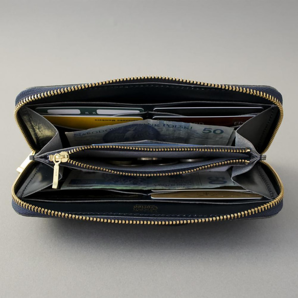 送料無料 長財布 栃木レザー ペイズリー型押し リミテッド ラウンドファスナー スプルース 財布 メンズ レディース VINCENT スプルース