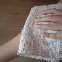 きびそ　シルク　ボディタオルセット　手織り　ハードタイプ 3枚目の画像