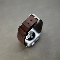 【新作】高級革使用Apple Watchヴォーバレニア レザーベルト　バンド　時計ベルト D90 切り目本磨き 1枚目の画像