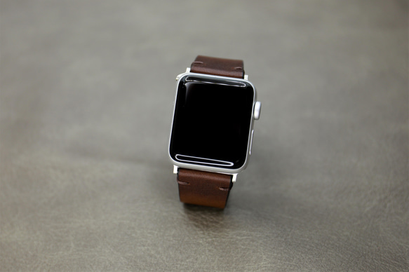 【新作】高級革使用Apple Watchヴォーバレニア レザーベルト　バンド　時計ベルト D90 切り目本磨き 8枚目の画像
