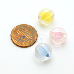 【30個入り】透明キャンディーミニリンクルボール、貫通穴、ヘアーゴム作り、ミックスカラー/AR-248-MX 2枚目の画像