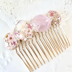 ❇︎ふんわりラベンダーカラーのボタニカルヘアコーム❇︎ フラワー