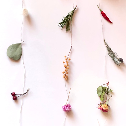 フラワー モビール ロング 1m 3本 ＊シャビー＆ナチュラル ガーランド  